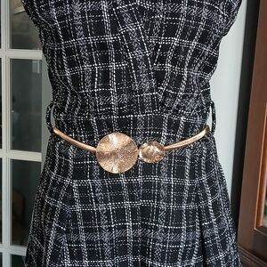 Chic Romper With Gold Belt